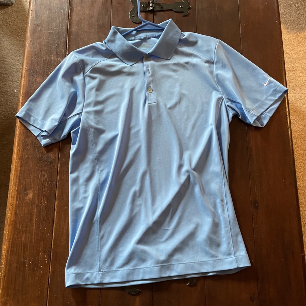 Nike Light Blue Dri-Fit Golf Polo Small